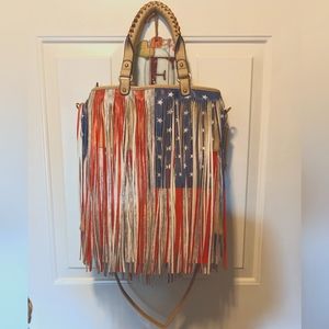 American Flag Fringe Bag